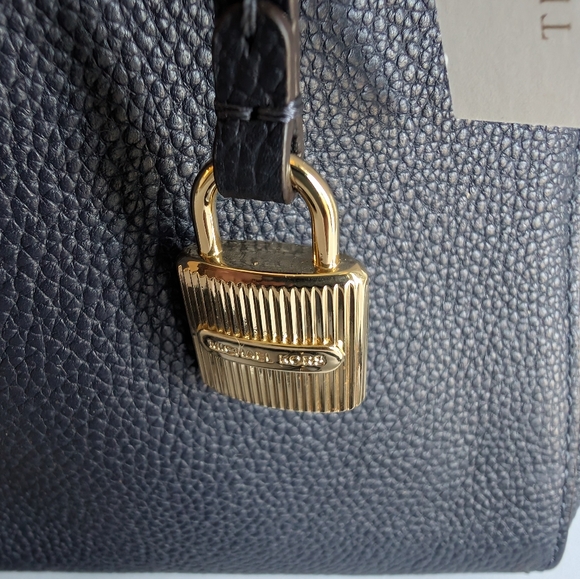 Michael Kors Purse Large Mercer Tote Admiral Navy Blue Handbag - Picture 10 of 13